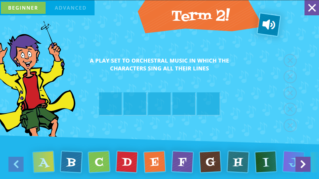 Music Terms music game online