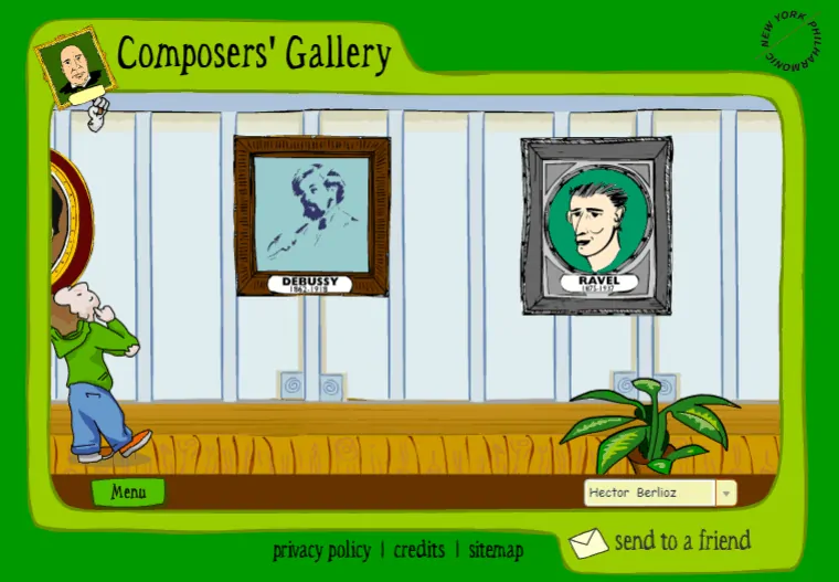 Composers Gallery music game online