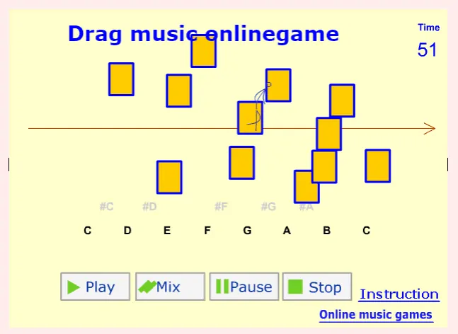 Drag music screenshot showing the game