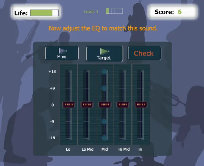 EQ Match music game online