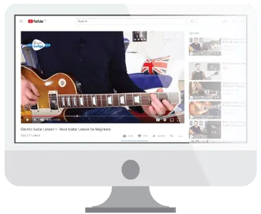 Free guitar lessons image from YouTube