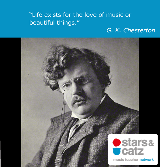 G. K. Chesterton Music Quote Image