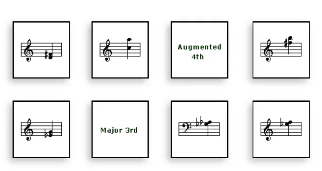Interval Flash Cards music game online