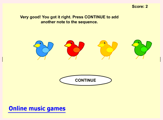 Memorise The Melody music game onlline