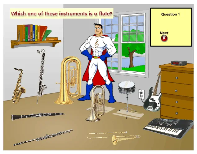 Mighty Music Man Instrument Quiz music game online