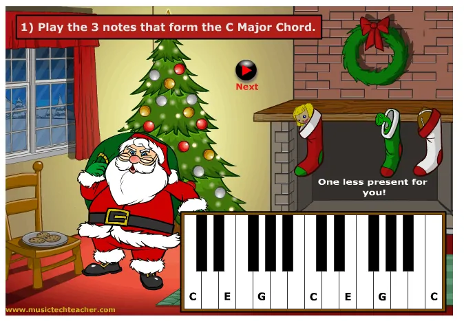 Piano Chord Quiz music game online