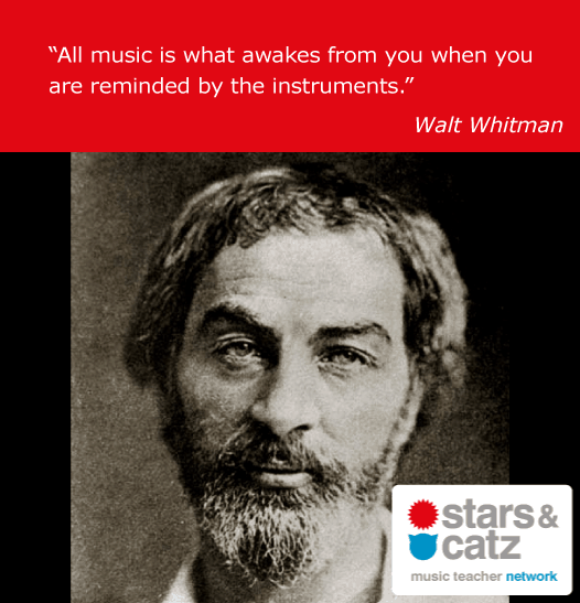 Walt Whitman Music Quote Image