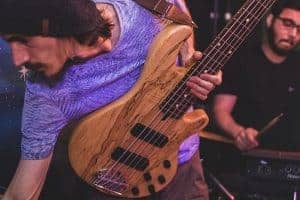 bass player in a club
