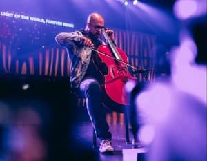 cellist on stage 