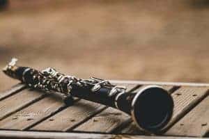 clarinet on wood