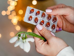 Lady caring for her voice with the right medicine