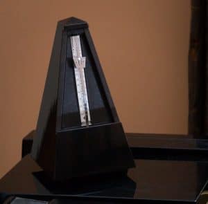 metronome on a table