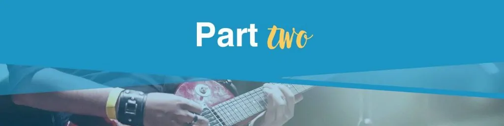 Online guitar lessons part 2 section header