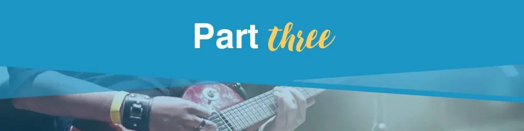 Online guitar lessons section 3 banner